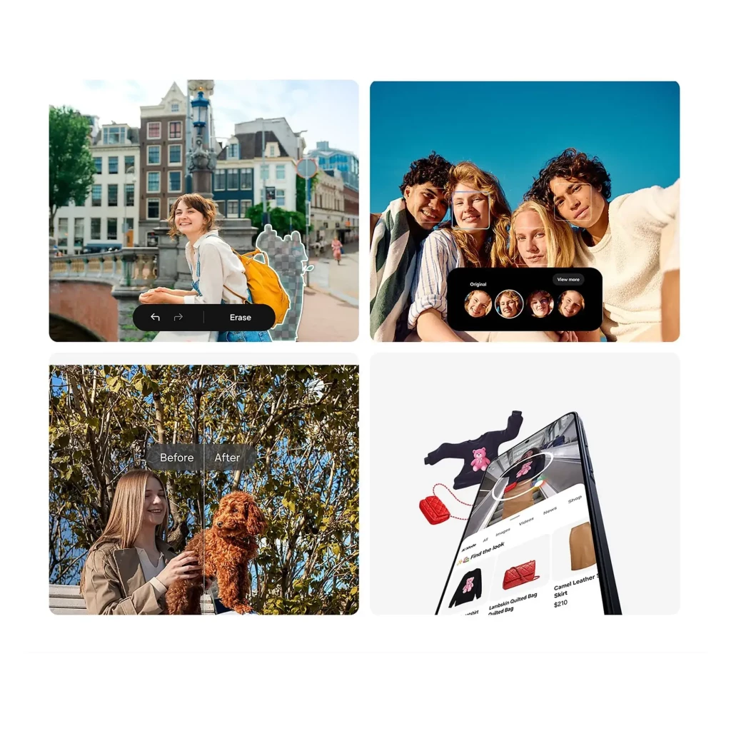 Samsung Galaxy A57 5G cinza com ecrã 6,6, câmara tripla 50 MP, 12GB RAM e 512 GB. Design fino, furo central no ecrã e módulo traseiro com três lentes - Item7