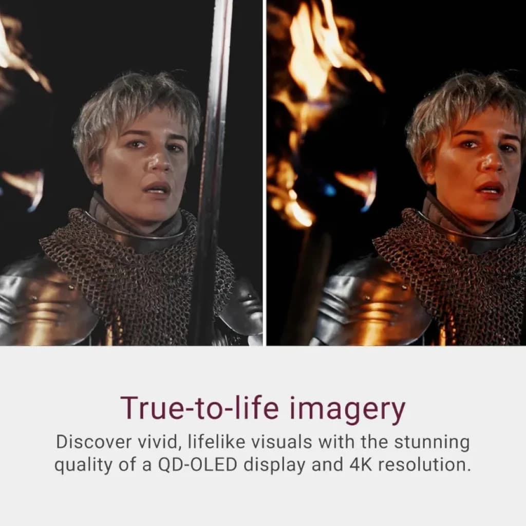Écran DELL Plus S3225QC 31,6 pouces 4K UHD QD-OLED incurvé à 120 Hz avec FreeSync Premium Pro, couleurs vives et contraste profond