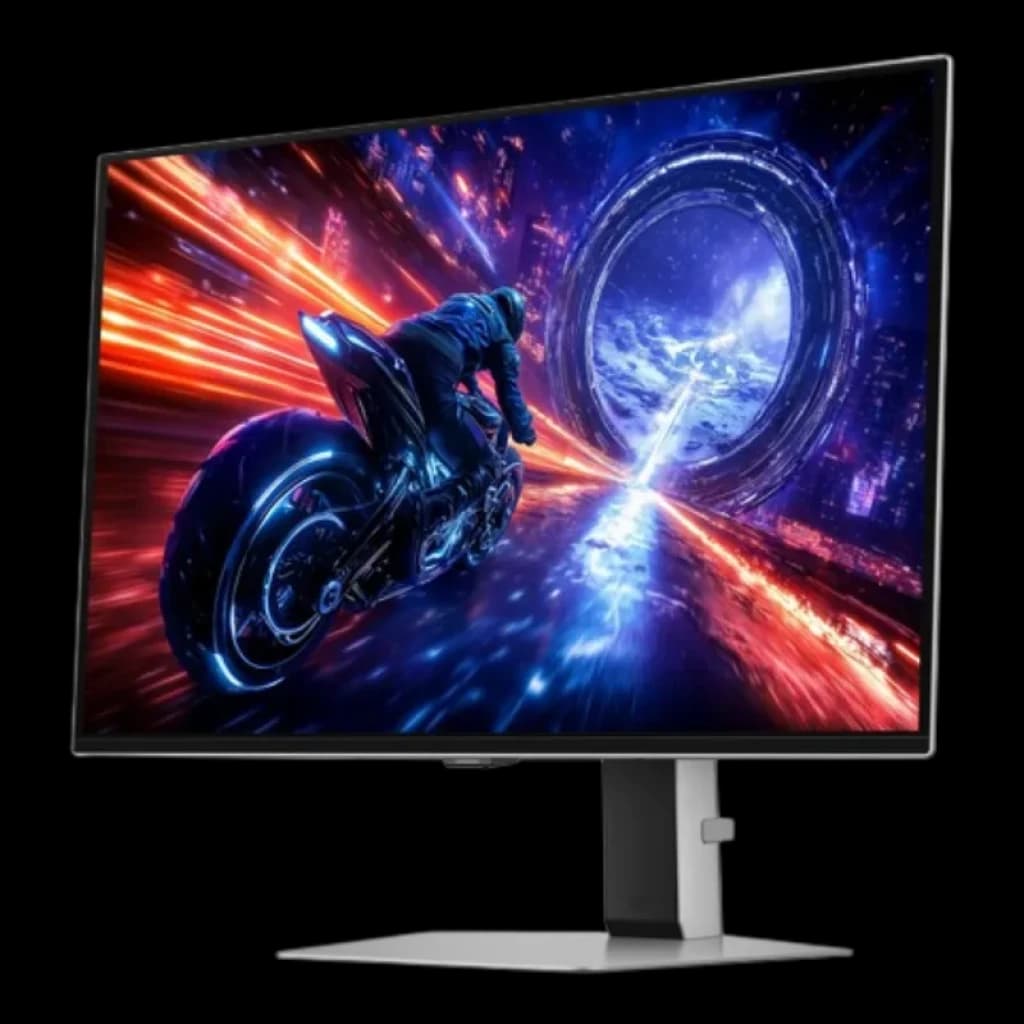 Samsung Odyssey G6 G60SF 27 polegadas QHD OLED 500 Hz com tela sem bordas aparentes, base ajustável e imagem vibrante de jogo sci fi em alta definição