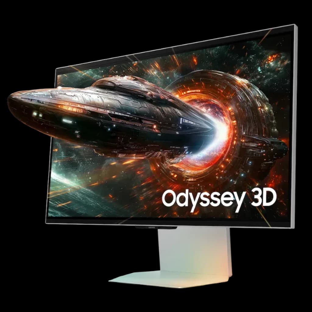 Vue à 45 degrés du Samsung Odyssey LS27FG902XUXEN