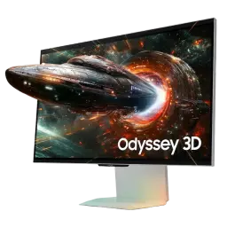 Vue à 45 degrés du Samsung Odyssey LS27FG902XUXEN