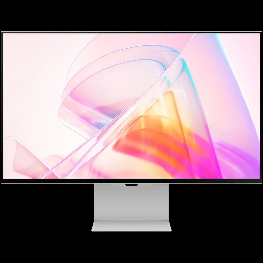 Écran Samsung ViewFinity S9 S90PC 27 pouces 5K mat, bords fins, dalle antireflet, couleurs vives et nettes, design épuré sur pied métallique ajustable