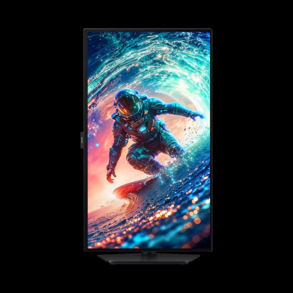 Monitor Samsung Odyssey OLED G6 27 QHD com tela QD‑OLED 240 Hz, cores vibrantes e pretos profundos, bordas finas e modo vertical para jogos imersivos