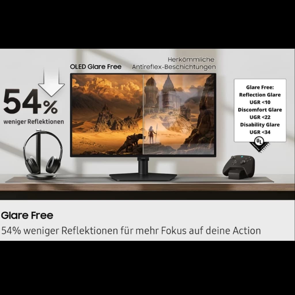 Monitor Samsung Odyssey OLED G6 27" QHD, 240 Hz, QD‑OLED, FreeSync Premium, tela antirreflexo com 54% menos reflexos, imagem nítida e fluida para jogos