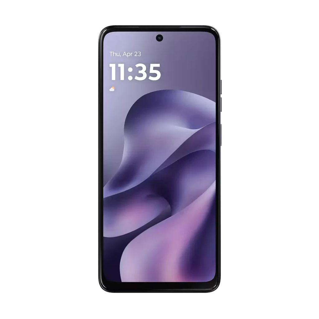 Motorola Moto G17 azul Evening Blue con triple cámara trasera, pantalla FullHD+ con orificio central, acabado mate y bordes curvos elegantes - Ítem1