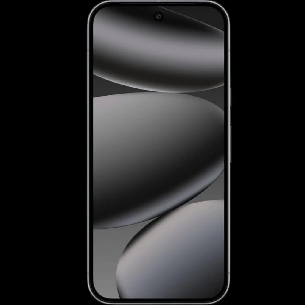 Pantalla del Google Pixel 10 Pro XL en color obsidiana, borde delgado, cámara frontal centrada tipo agujero, vidrio liso con acabado premium, estado excelente