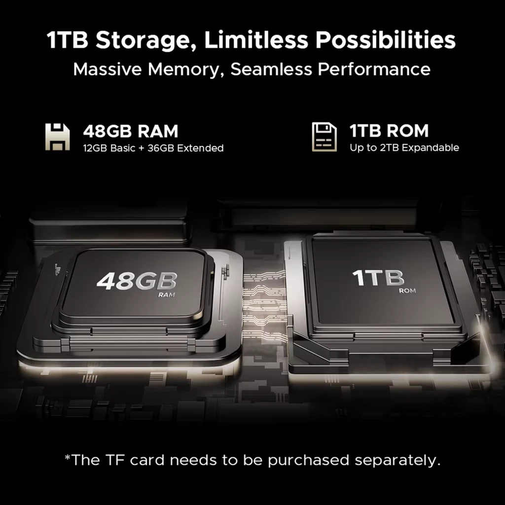 Doogee S300 Plus preto robusto com corpo reforçado, câmera traseira octogonal 200 MP 50x, LED DOOGEE, tela grande com bordas angulares e detalhes vermelhos - Item6