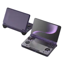 Console AYN Thor Max Lila avec double écran AMOLED et système Android 13