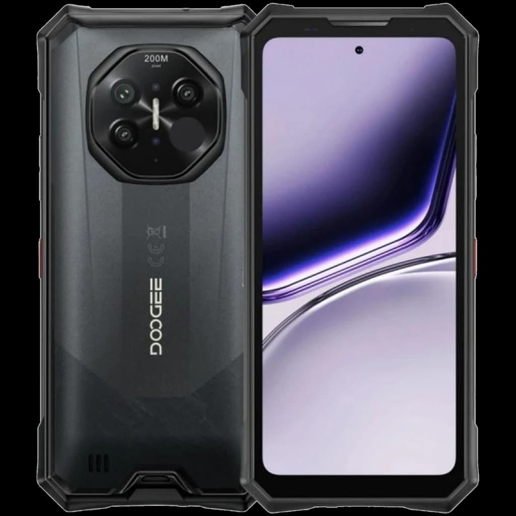 Doogee S300 Plus Thermal 1TB Negro con carcasa robusta, gran módulo trasero de cámara térmica 200 MP y pantalla frontal con orificio central