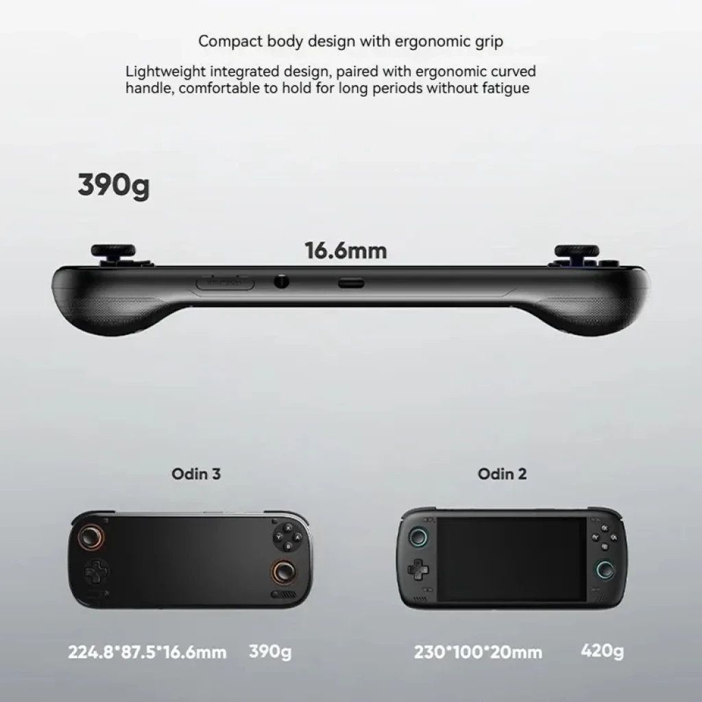 Console portable AYN Odin 3 noire avec écran AMOLED de 6 pouces - Ítem4