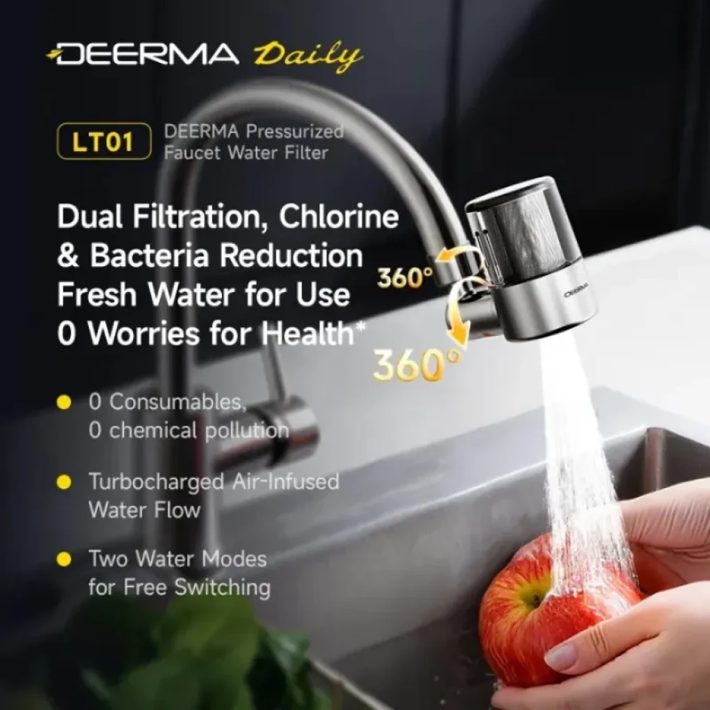 Vista a 45 graus do filtro de água Deerma LT01 - Item1