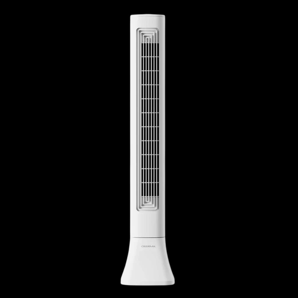 Deerma FD140W - Ventilador de torre branco, design slim e minimalista, grelha frontal longa, base estável e acabamento fosco elegante