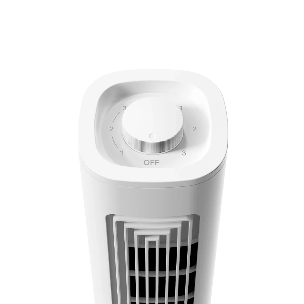 Deerma FD140W - Ventilador de torre branco, design slim e minimalista, grelha frontal longa, base estável e acabamento fosco elegante - Item2