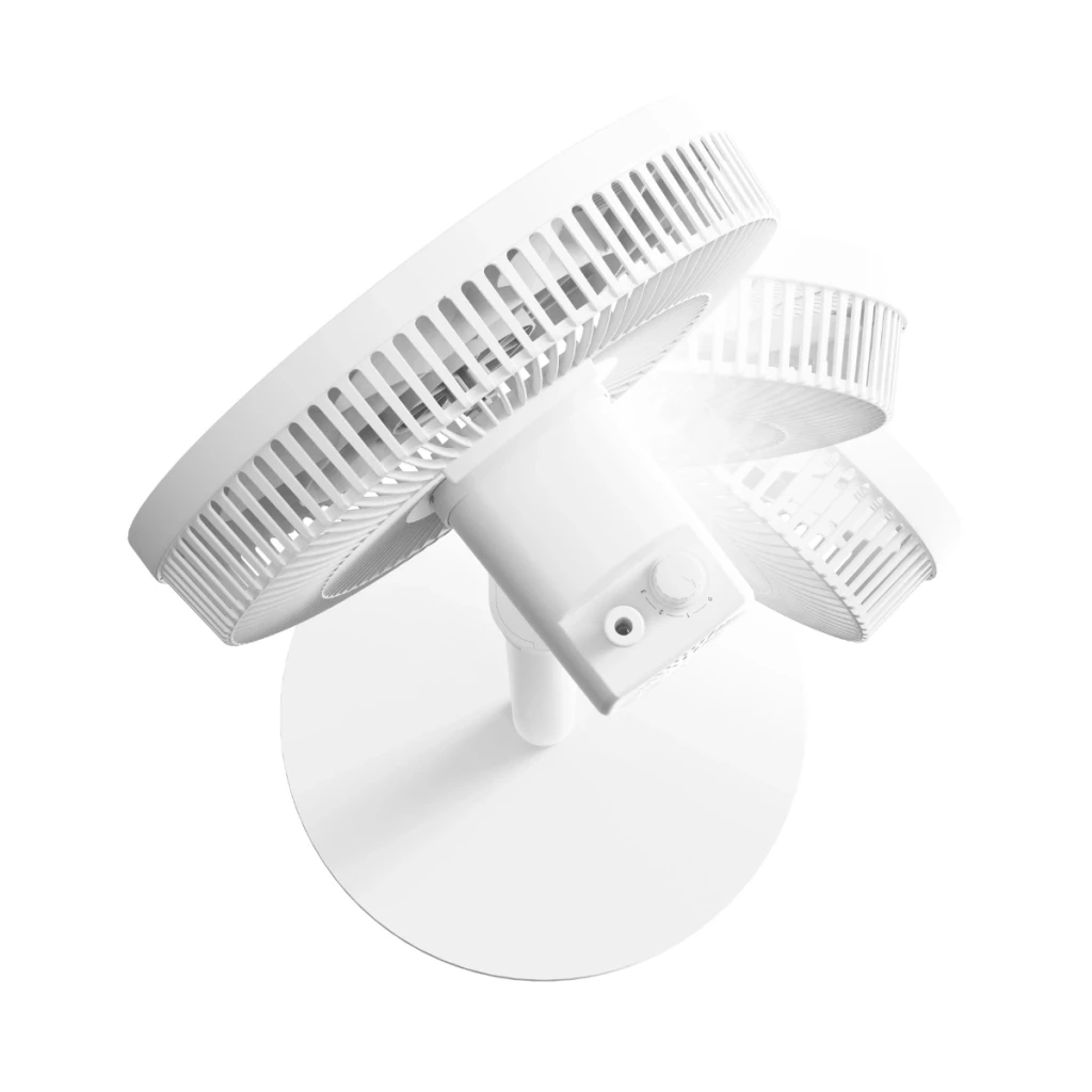 Deerma FD13W - Ventilador de Pie blanco minimalista con rejilla espiral, base redonda estable y altura fija, diseño moderno para hogar u oficina - Ítem5