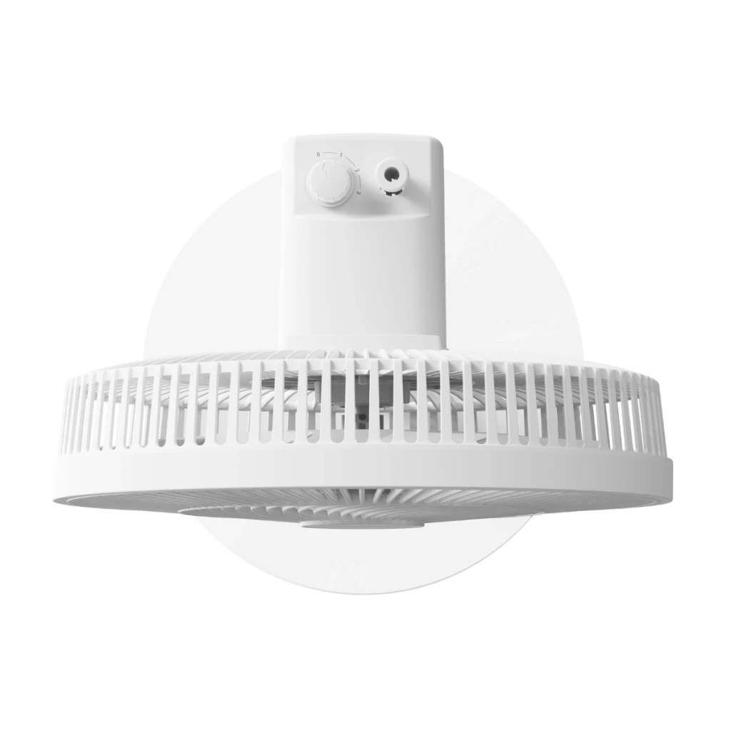 Deerma FD13W - Ventilador de Pie blanco minimalista con rejilla espiral, base redonda estable y altura fija, diseño moderno para hogar u oficina - Ítem6