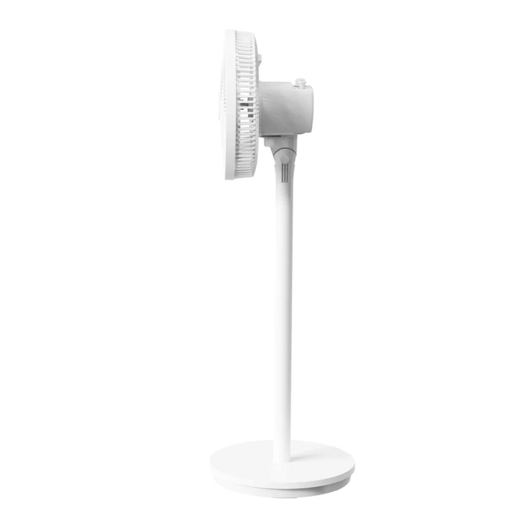 Deerma FD13W - Ventilador de Pie blanco minimalista con rejilla espiral, base redonda estable y altura fija, diseño moderno para hogar u oficina - Ítem1