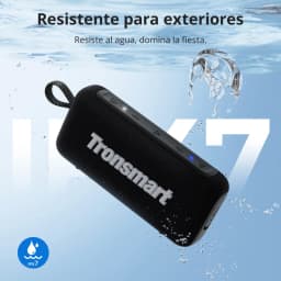 Enceinte Tronsmart Trip 2 10 W Bluetooth 5.3 gris, compacte, revêtement tissu, boucle de transport, boutons supérieurs, LED d’état, étanche IPX7