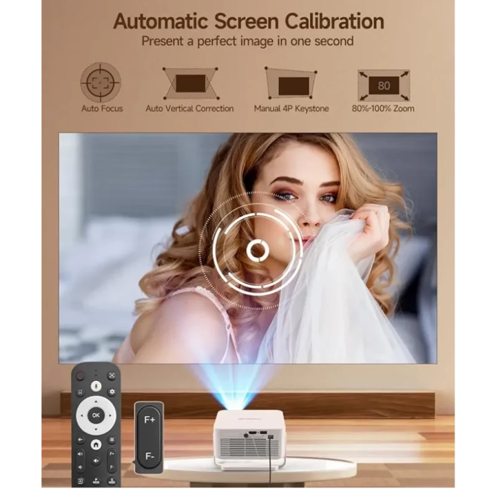 Objectif et capteurs de mise au point automatique du projecteur Magcubic HY300GT blanc - Ítem3