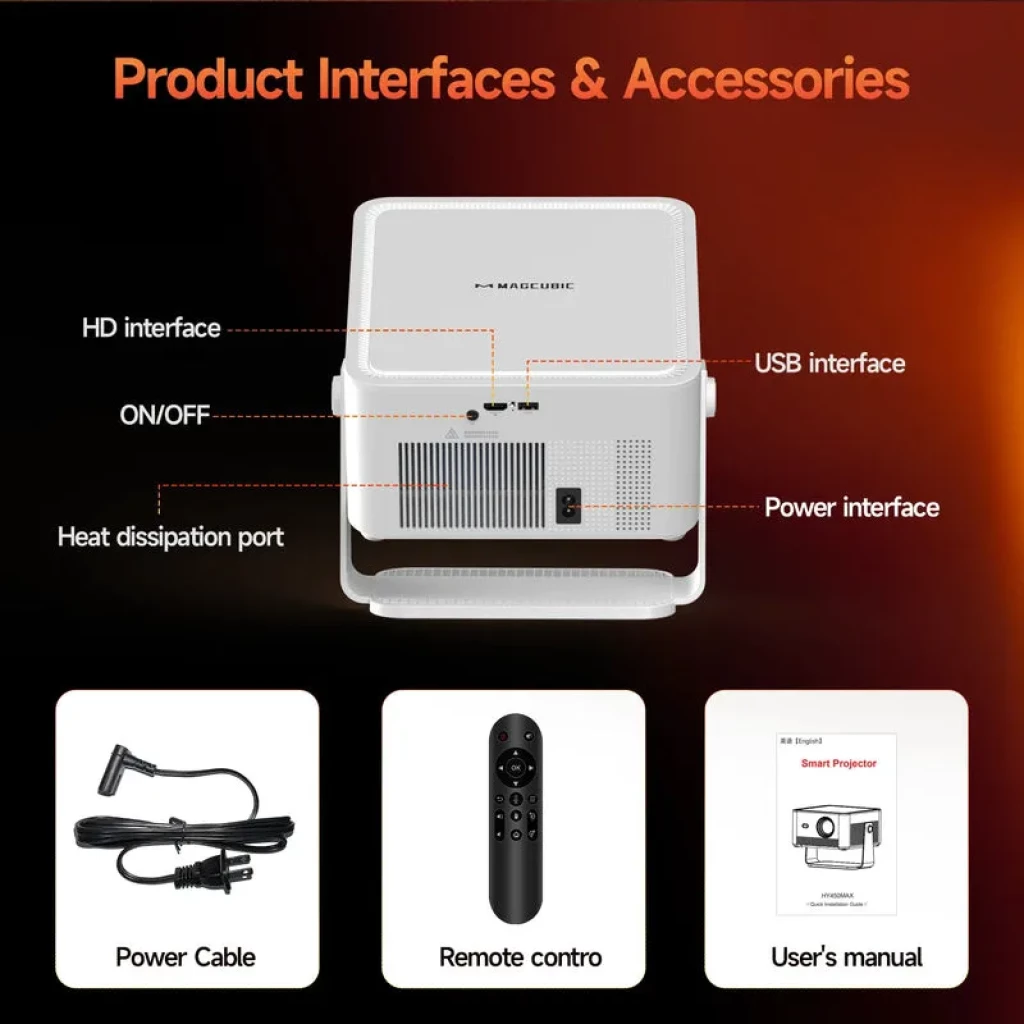 Proyector Magcubic HY450 MAX 1100 ANSI lúmenes blanco - Ítem5