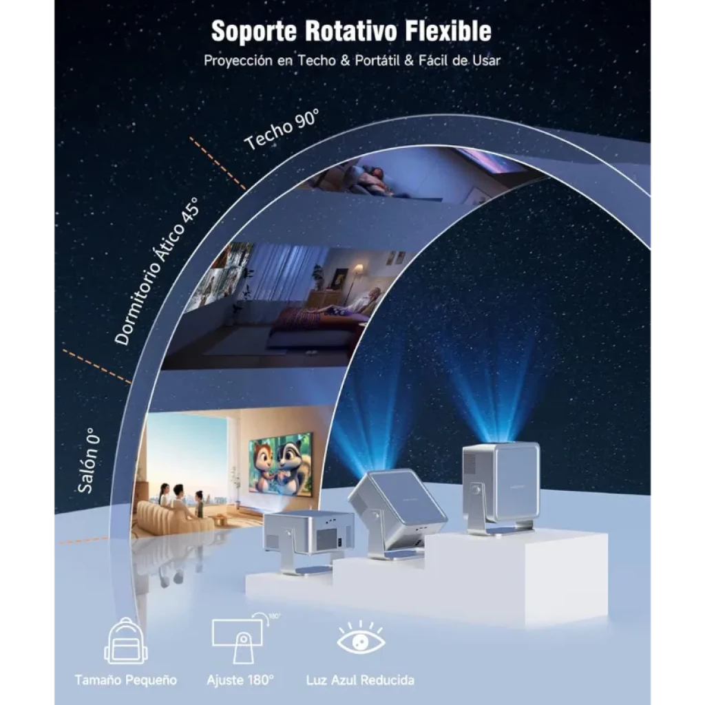 Proyector Magcubic HY450GT con soporte giratorio de 180 grados - Ítem6