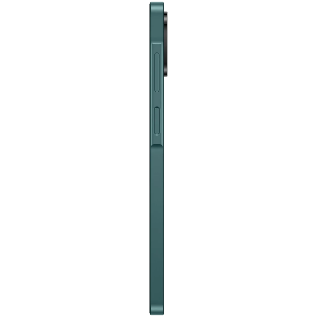 Smartphone verde com tela ampla de bordas finas e notch em gota, traseira brilhante e módulo dual de câmeras verticais com flash; acabamento elegante Samsung - Item7