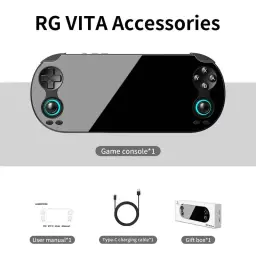 Anbernic RG Vita Noir avec port USB-C et accessoires