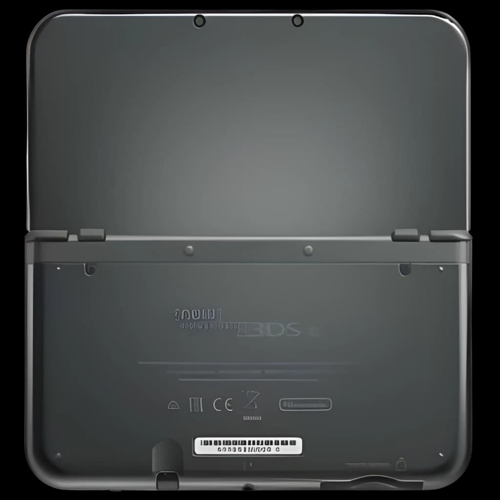 Nintendo 3DS XL grise rénovée en excellent état, coque arrière gris anthracite mate, charnières solides, logos 3DS discrets, ports et vis apparents propres