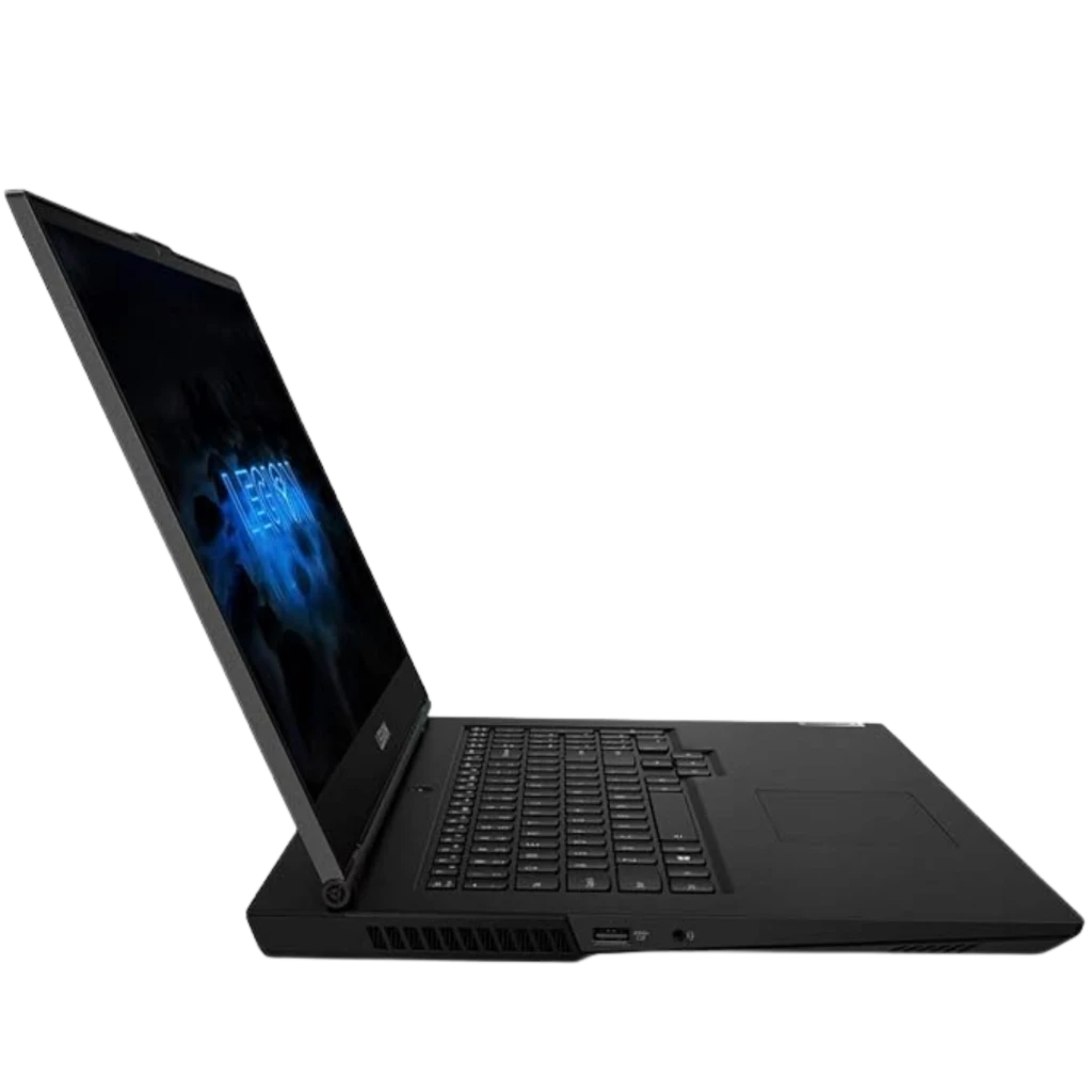 Lenovo Legion 5 17IMH05H 17.3 pulgadas, chasis negro robusto, teclado retroiluminado, pantalla amplia con biseles delgados y logo Legion azul brillante - Ítem1