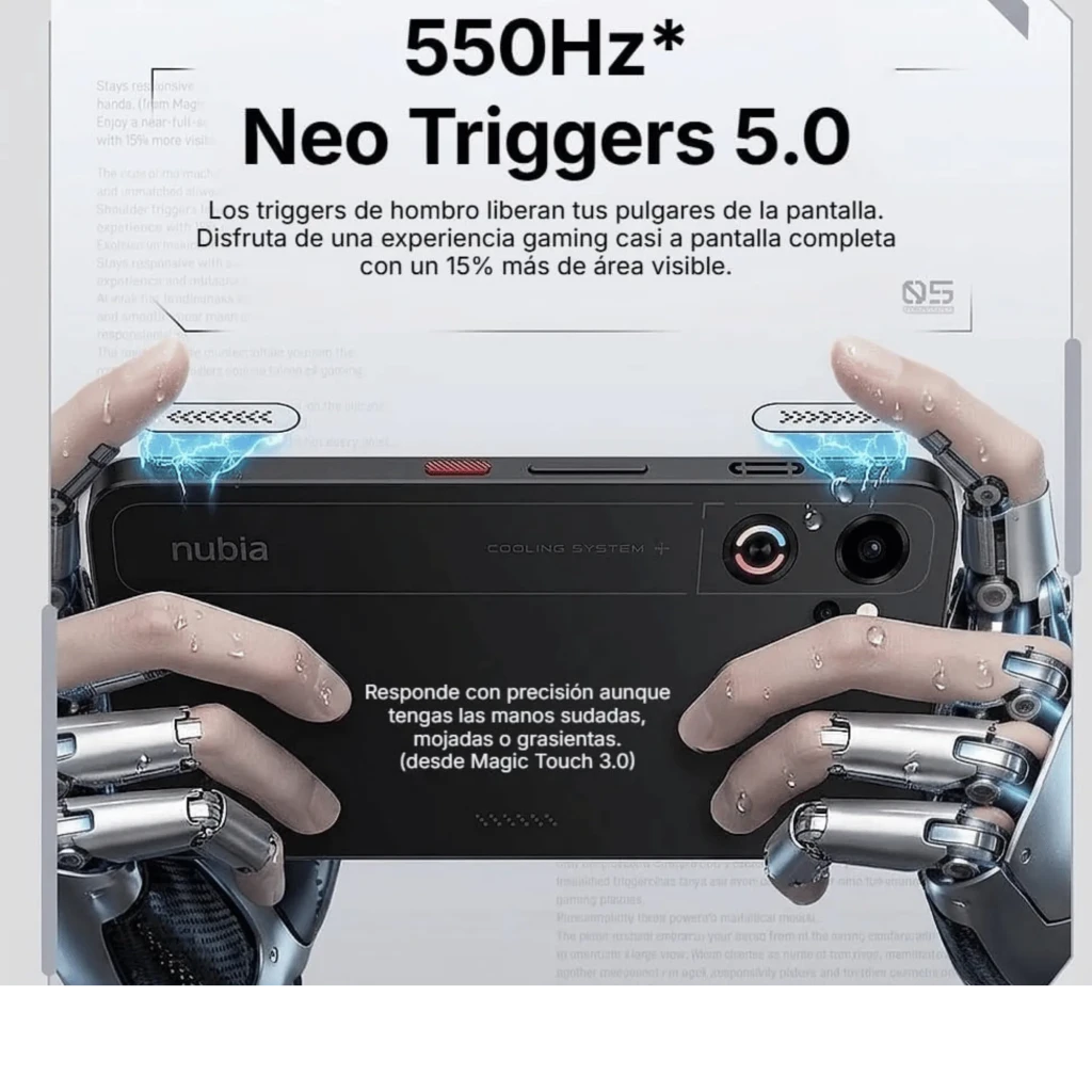 Nubia Neo 5 GT 256 Go Noir, écran bord à bord avec caméra perforée, module photo arrière double, accents lumineux gaming, 8 Go RAM, 550 Hz, 5G - Ítem1