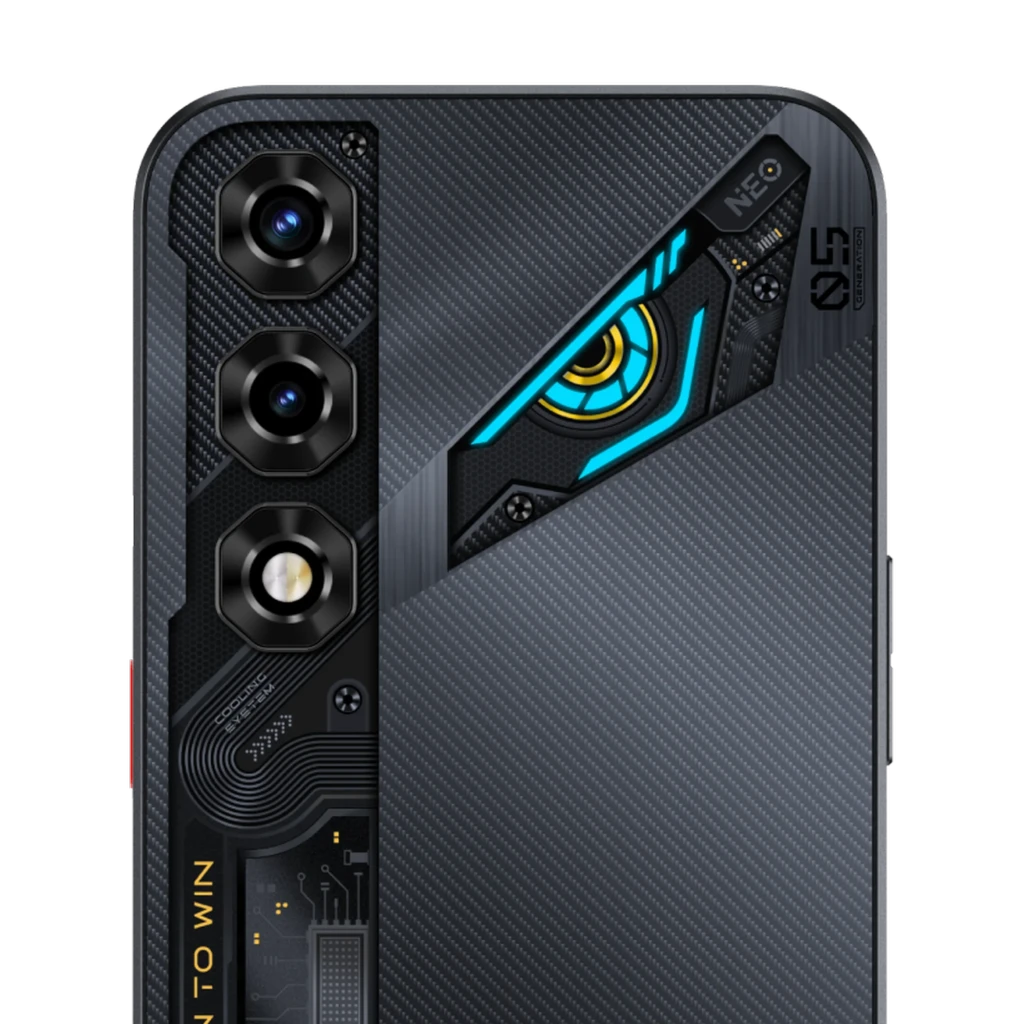 Nubia Neo 5 5G 128 GB Preto com traseira gamer texturizada, LEDs azuis, tripla câmera vertical e tela frontal com furo central e bordas finas - Item3