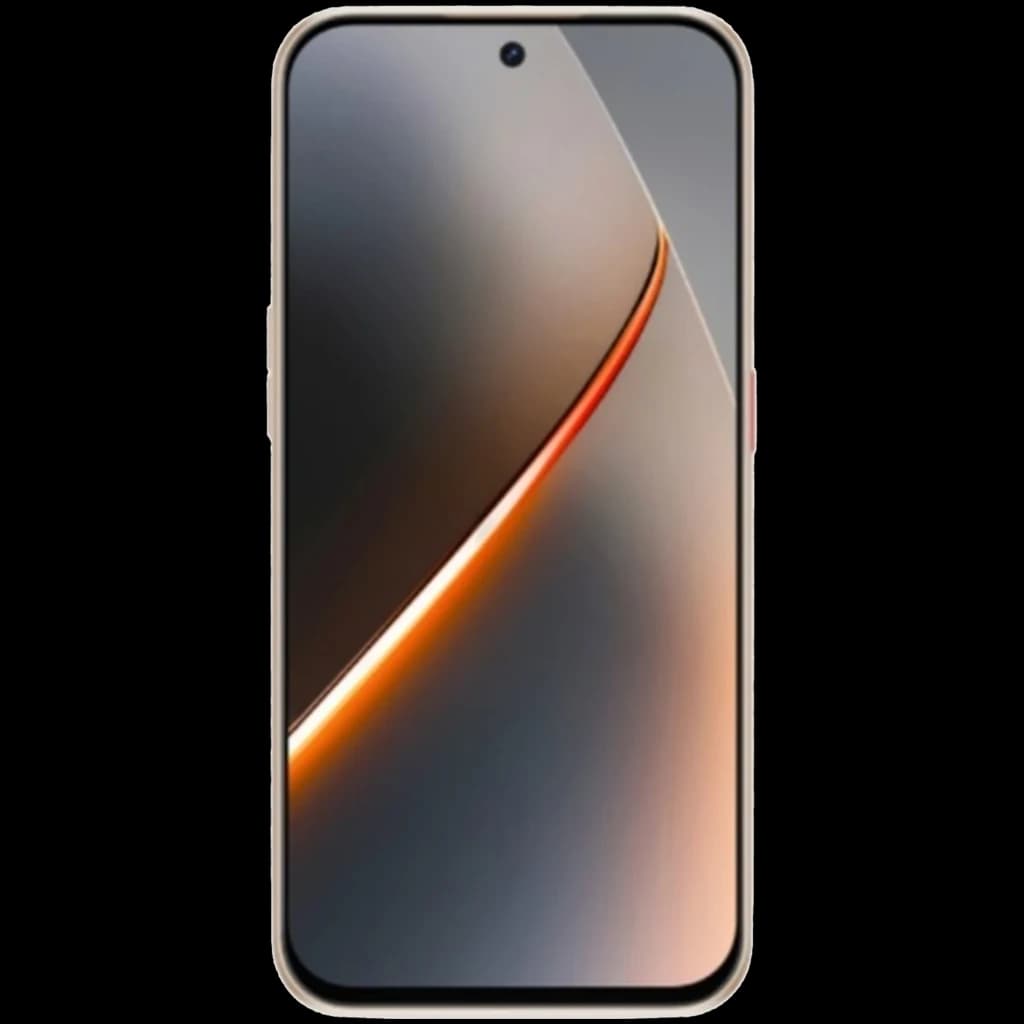 Nubia Neo 5 5G 128 GB Preto, tela cheia com bordas finas, câmera frontal em furo central e acabamento elegante com destaque laranja na interface