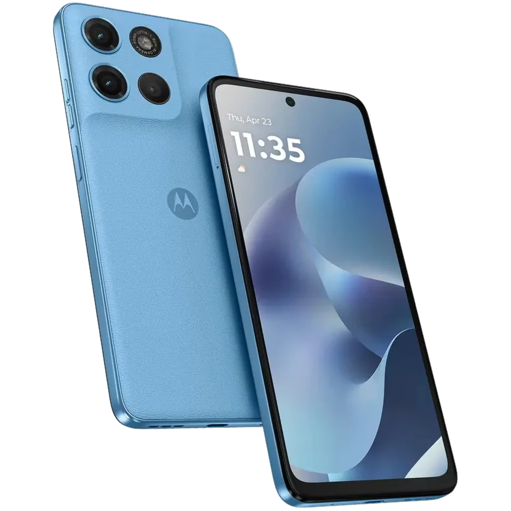 Motorola Moto G17 bleu Alaskan, écran 6,72 pouces bord à bord, triple capteur arrière avec capteur Sony LYTIA 600, design fin et moderne - Ítem