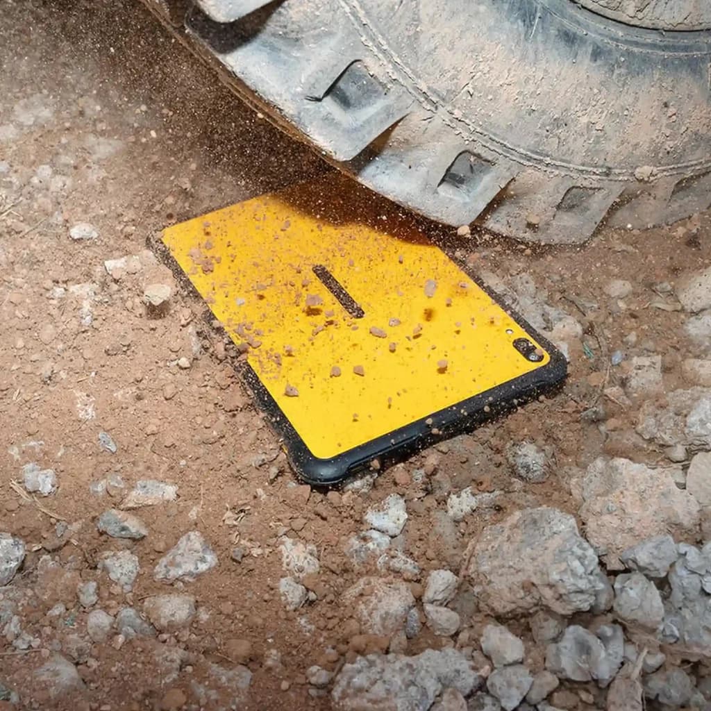 Tablette robuste Ulefone RugKing Pad 2 Pro jaune et noire, coque antichoc, résiste à l'écrasement et à la poussière, coins renforcés, écran protégé