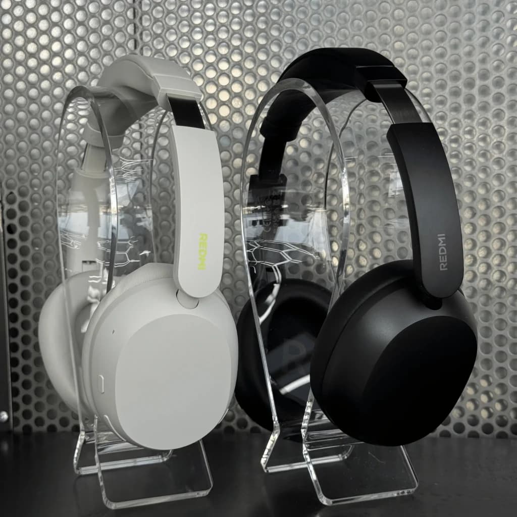 Auscultadores Redmi Headphones Neo sem fios, pretos, design over-ear minimalista, conchas ovais lisas, arco ajustável e acolchoado, acabamento fosco elegante