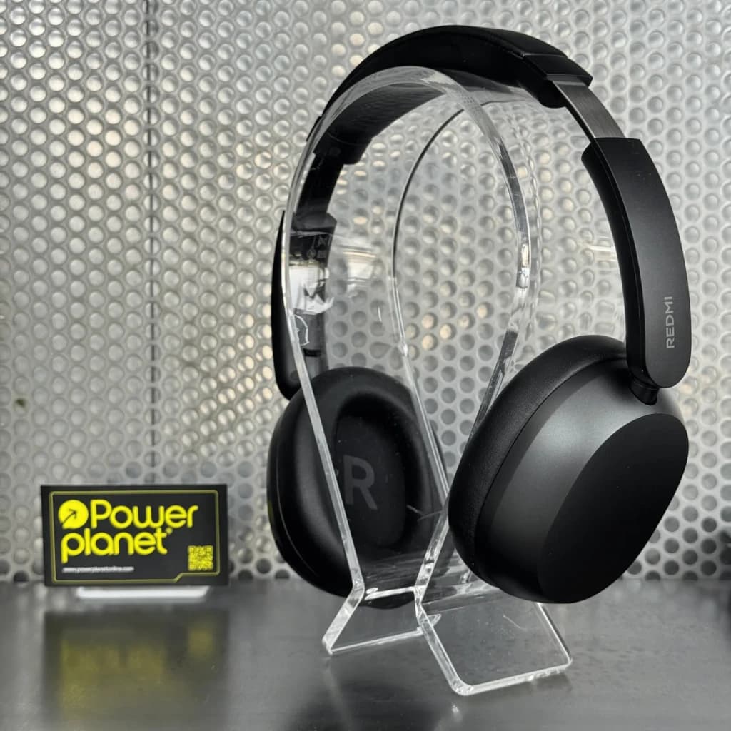 Auscultadores Redmi Headphones Neo pretos, design over-ear minimalista, conchas ovais mates, arco acolchoado ajustável, acabamento moderno em plástico e metal