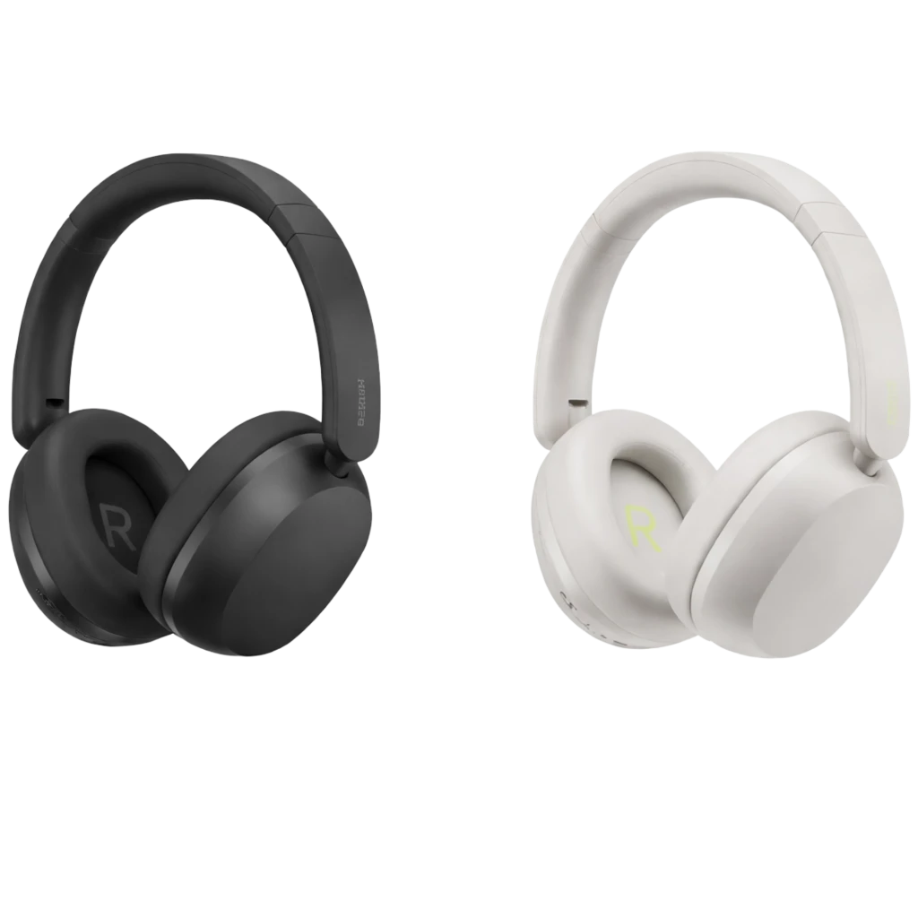 Casque Redmi Neo blanc sable, arceau ajustable, oreillettes ovales rembourrées, logo vert, design épuré circum-aural, commandes discrètes, finition mate - Ítem1