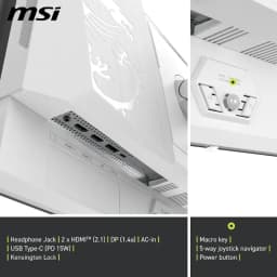 Portas HDMI 2.1 de 48 Gbps e conectividade do MSI MAG 272QPWDE
