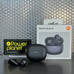 Écouteurs sans fil noirs avec boîtier compact mat, embouts intra ergonomiques, design minimaliste Redmi Buds 8 ANC 50 dB Bluetooth 5.4 Noir