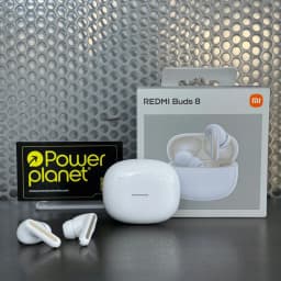 Xiaomi Redmi Buds 8 ANC 50 dB Bluetooth 5.4 Blanc avec boîtier de charge brillant et embouts intra-auriculaires; design épuré, LED frontale discrète