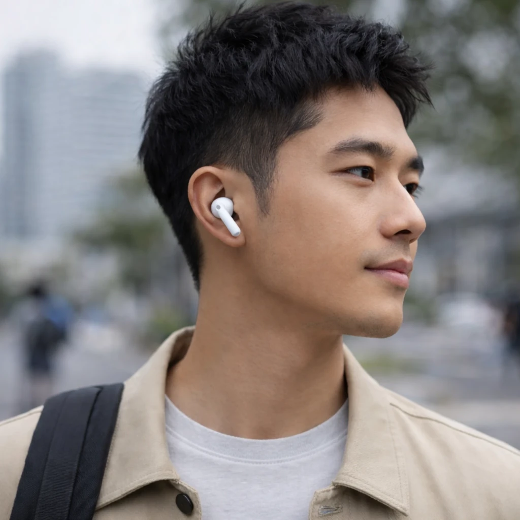 Xiaomi Redmi Buds 8 ANC 50dB Bluetooth 5.4 Verde com estojo compacto, acabamento fosco, LEDs frontais e earphones intra-auriculares com hastes lisas - Item3