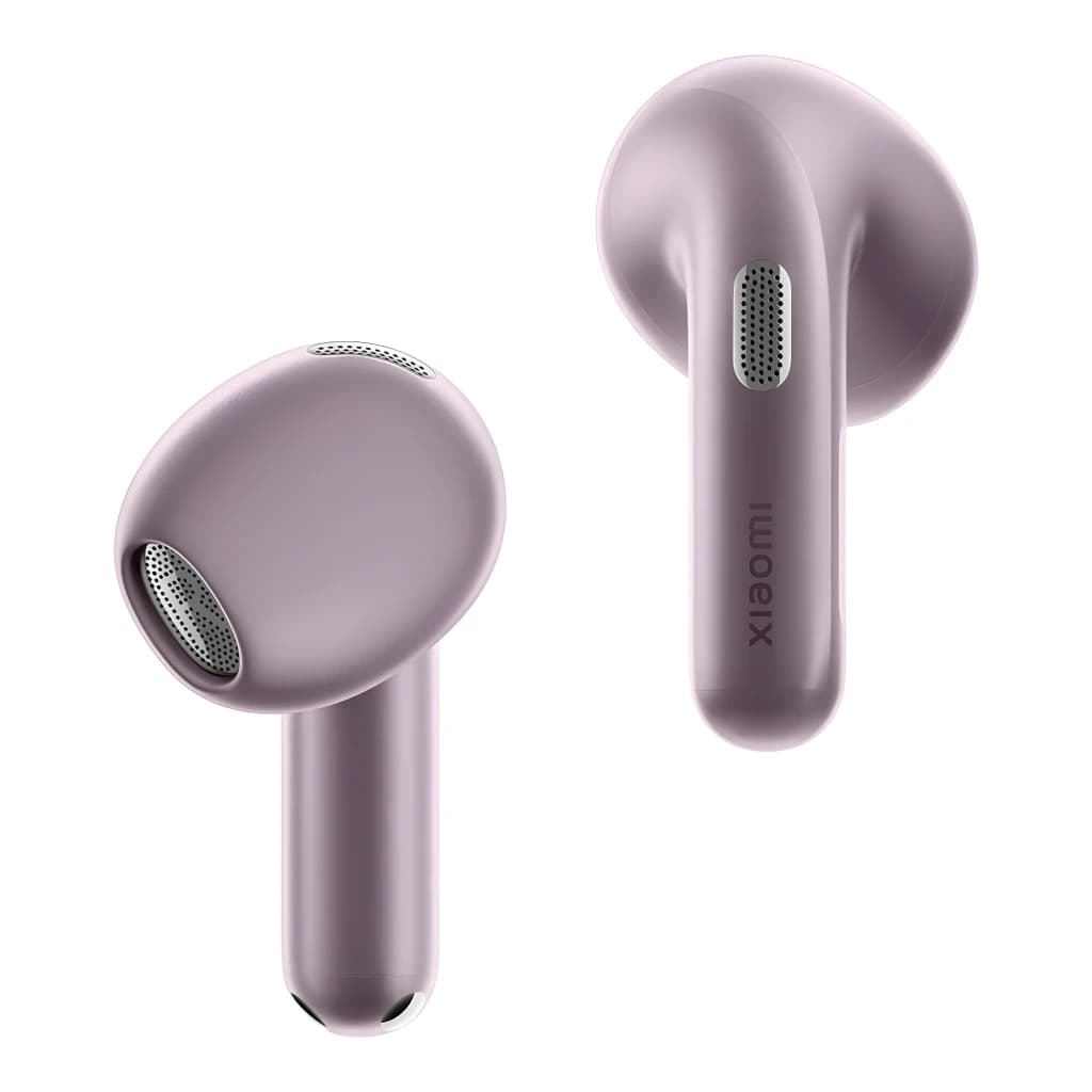 Auriculares Xiaomi Buds 6 púrpura, diseño in-ear con vástago corto, rejillas metálicas, acabado mate, TWS Bluetooth 5.4, LDAC y hasta 35 h de batería