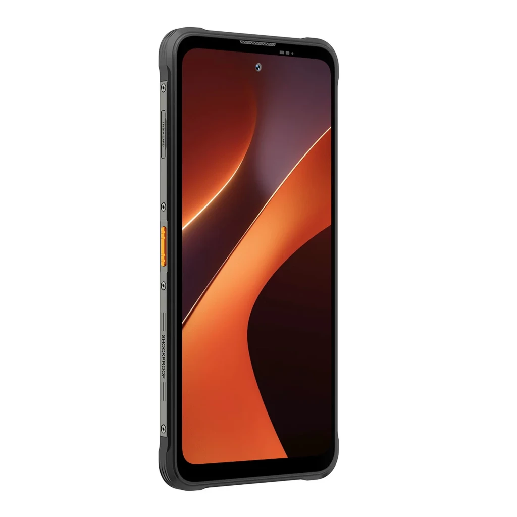 Smartphone Blackview Fort 200 preto com design robusto, traseira texturizada com módulo triplo de câmera elevado e ecrã de 6,78 polegadas com furo central - Item4