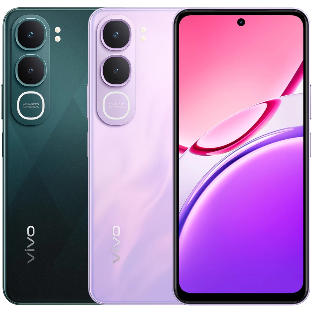 Vivo Y21D negro jade con pantalla amplia de borde delgado, cámara dual trasera con aro destacado y flash, frontal con perforación central para la cámara - Ítem3