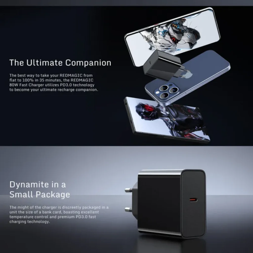 Chargeur Nubia Redmagic 80 W GaN, couleur noir - Ítem2