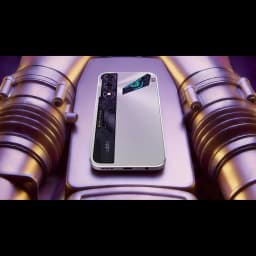 Nubia Neo 5 5G Prata com traseira texturizada, módulo triplo de câmeras saliente, detalhe gamer iluminado e bordas metálicas, visual futurista
