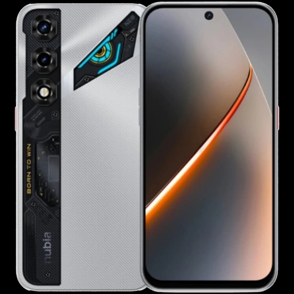 Nubia Neo 5 5G 128 GB Prata 8 GB 6050 mAh com traseira prateada texturizada, módulo triplo de câmeras esportivo com LED azul e tela frontal com furo central