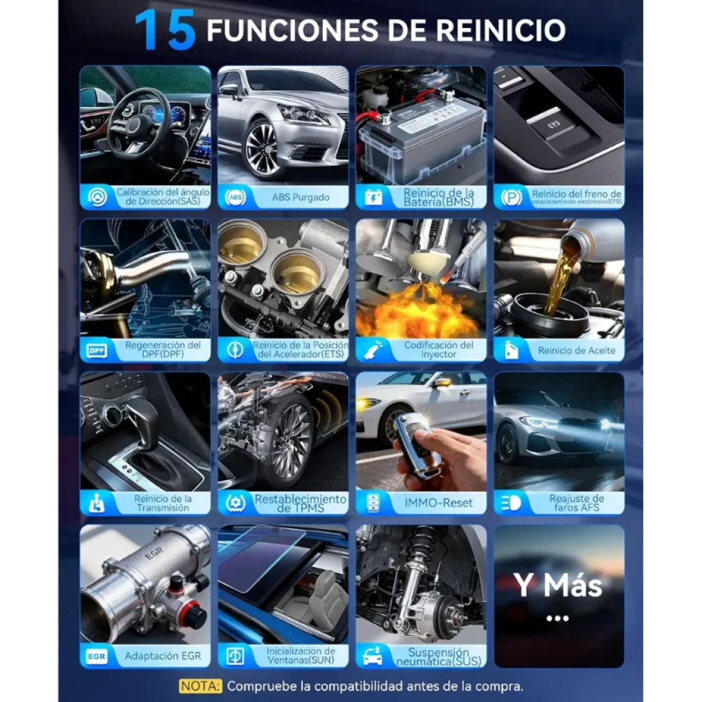 Mucar BT200 Max, compacto com caixa cinzenta metalizada facetada, porta OBD preta e luz LED azul indicadora na parte frontal - Item3