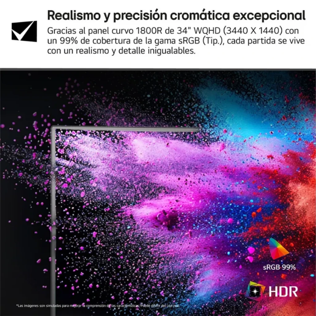 Monitor curvo LG 34G600A-B de 34 polegadas, WQHD, 160 Hz, com suporte ajustável e painel VA - Item5