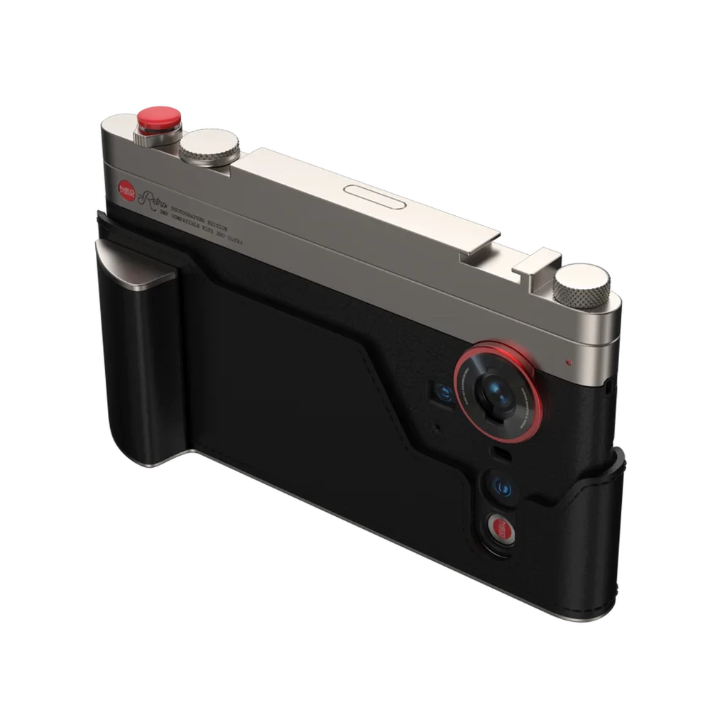 Nubia Z80 Ultra Mobile Kit de fotografia retro com módulo traseiro estilo câmera vintage, lente circular destacada, botões físicos e grip ergonômico - Item4