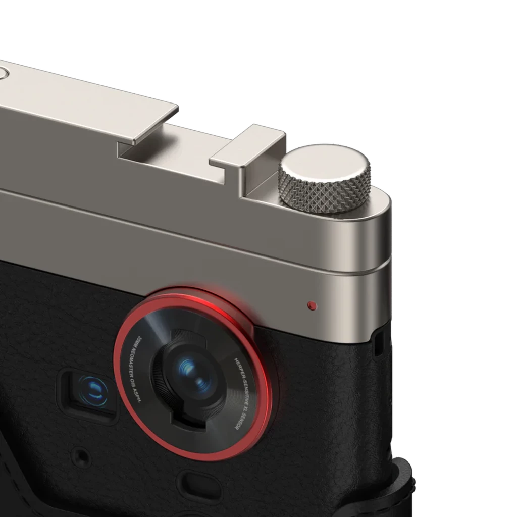 Nubia Z80 Ultra Mobile Kit de fotografia retro com módulo traseiro estilo câmera vintage, lente circular destacada, botões físicos e grip ergonômico - Item3